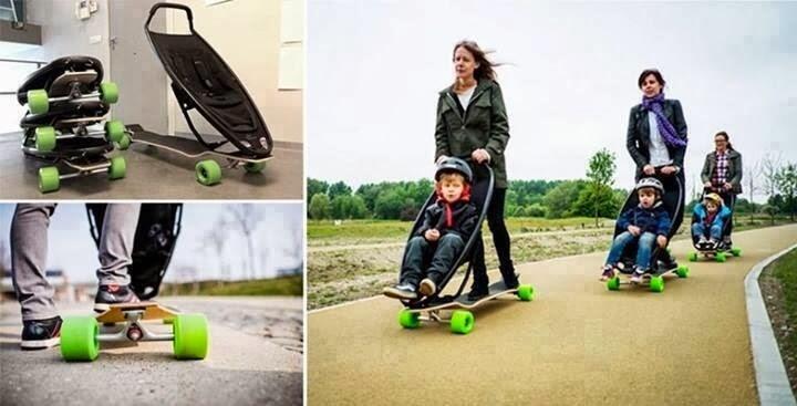 Longboard Stroller – Can you picture yourself skateboarding your baby down the street?: @Twitter
