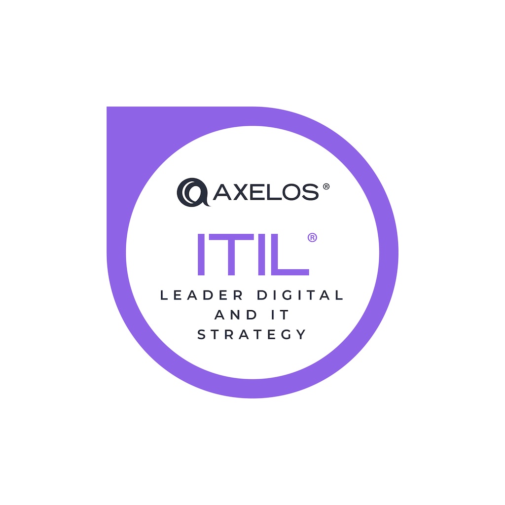 ITIL 4 ® ITIL LEADER Digital IT Strategy by Axelos logo