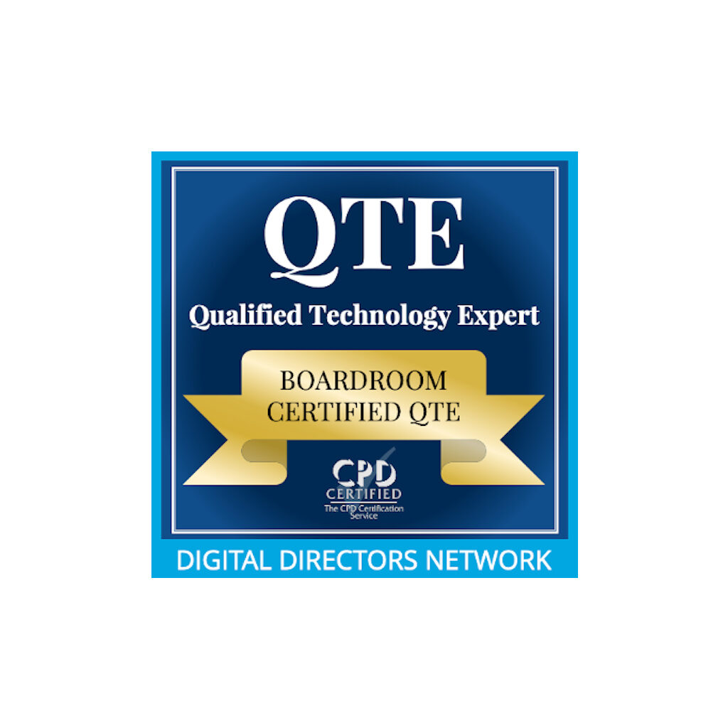 Boardroom Certified Qualified Technology Expert (QTE) by Digital Directors Network