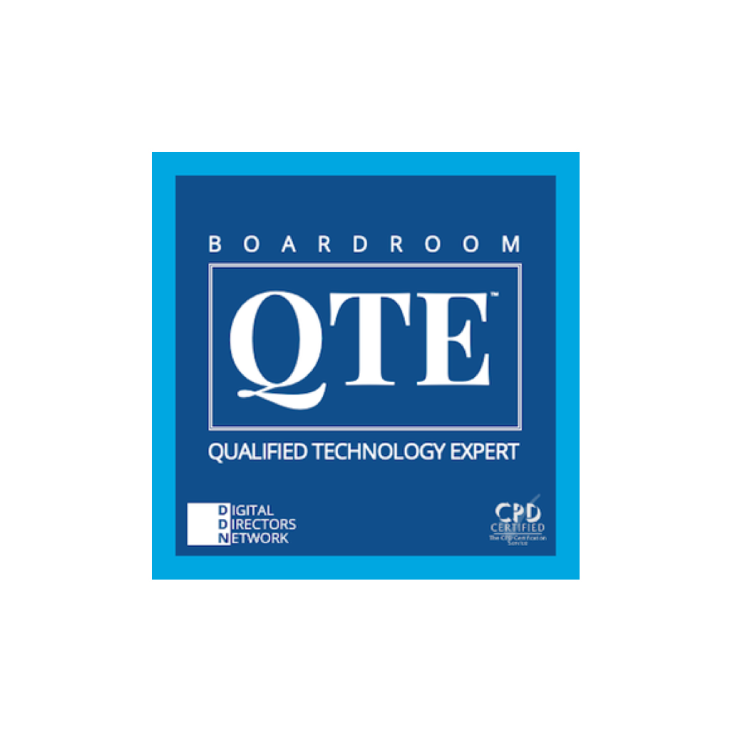 Boardroom Certified Qualified Technology Expert (QTE) by Digital Directors Network logo