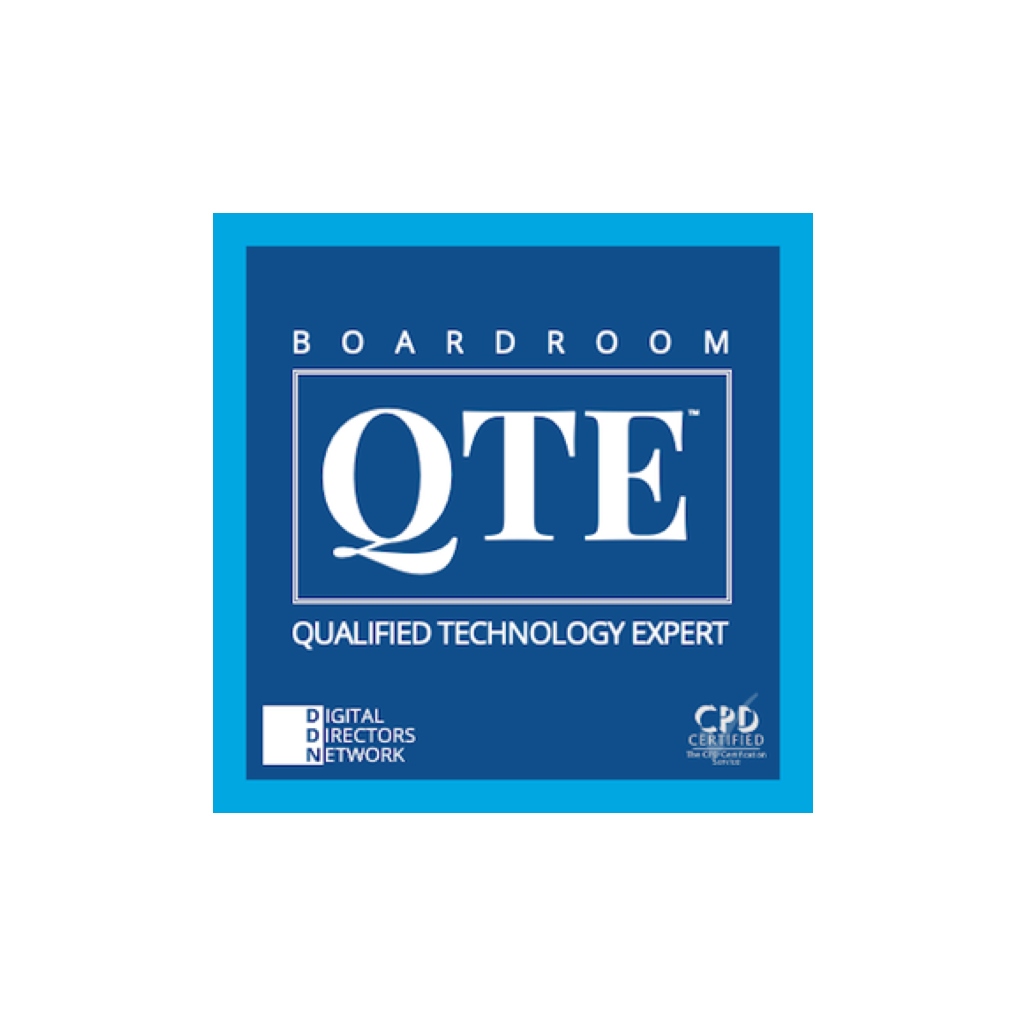 Boardroom Certified Qualified Technology Expert (QTE) was issued by Digital Directors Network to Wylie Blanchard