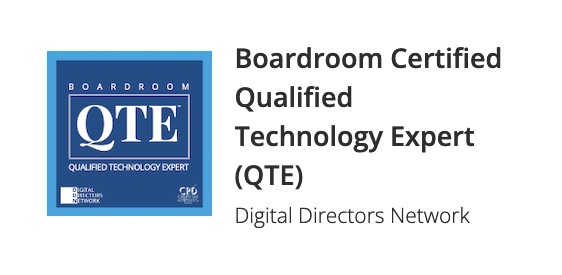 Boardroom Certified Qualified Technology Expert (QTE) by Digital Directors Network badge