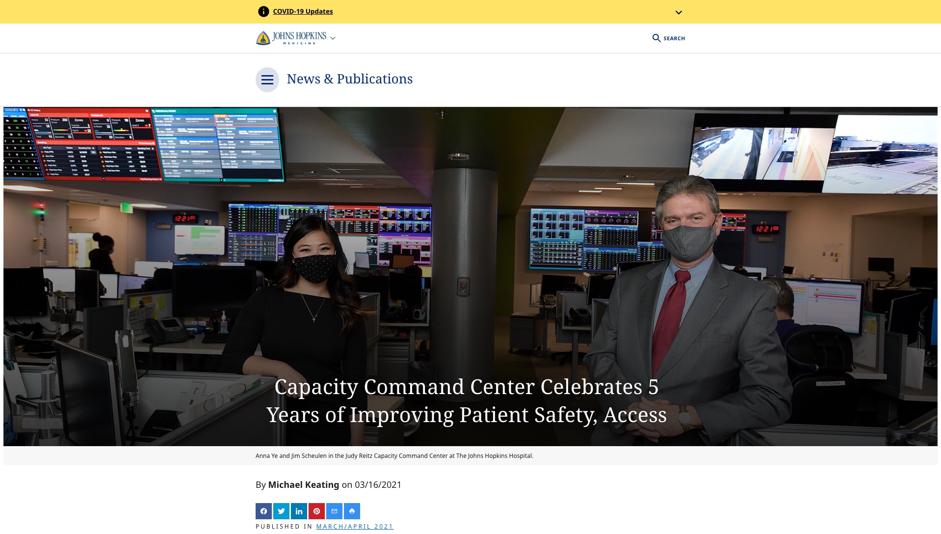 GE Healthcare – Capacity Command Center