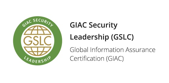 GIAC Security Leadership (GSLC) badge