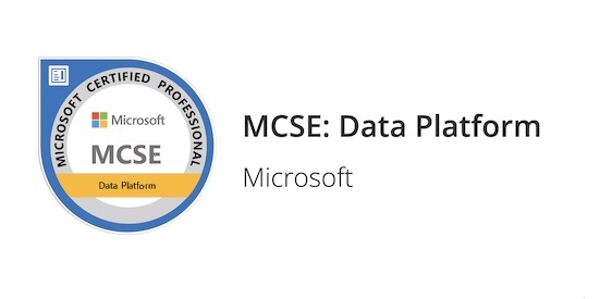 MCSE: Data Platform by Microsoft. Microsoft Certified Solutions Expert badge