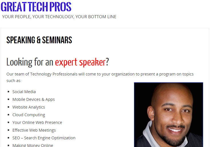 Looking for an expert speaker: @GreatTechPros