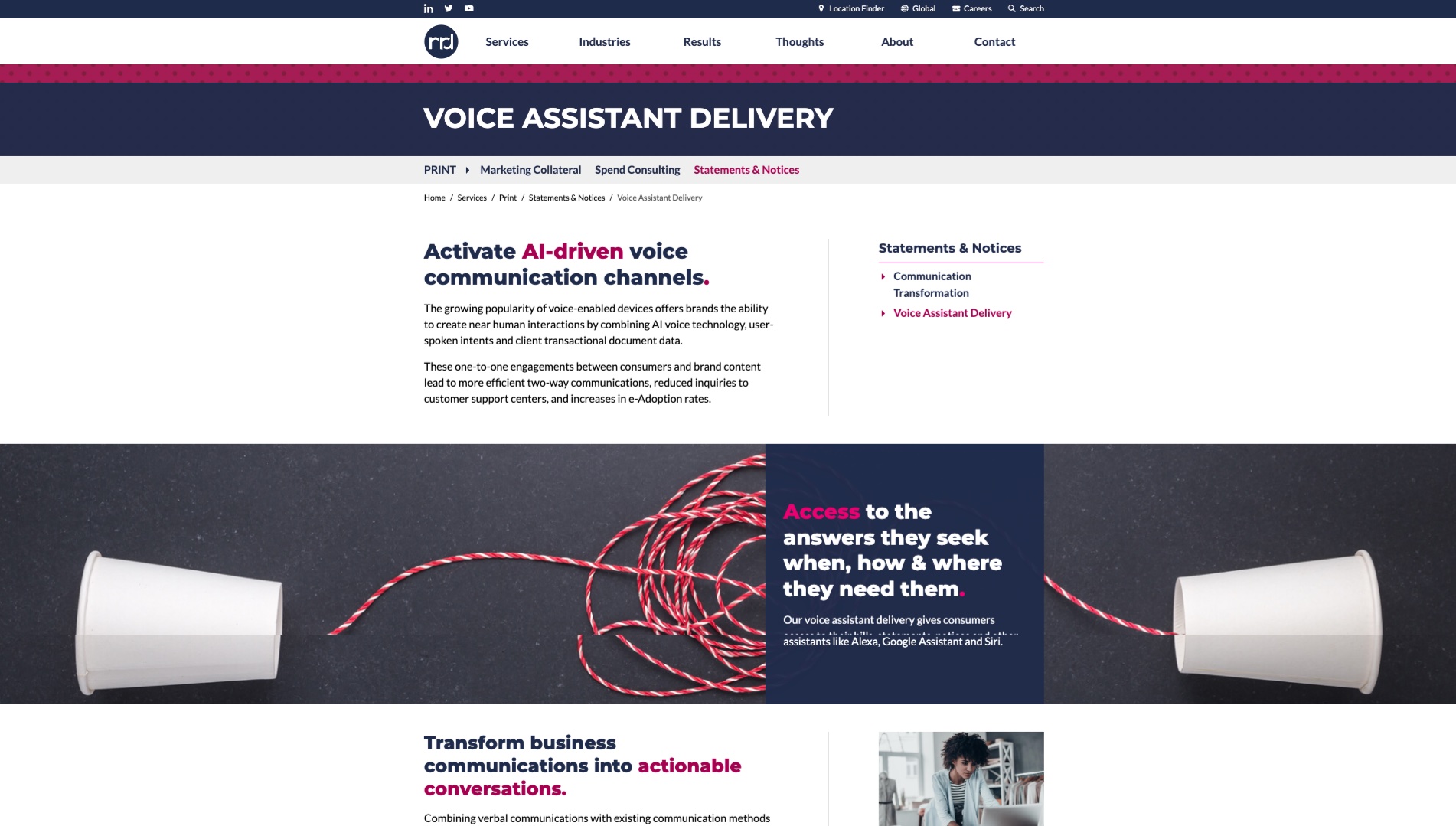 RRD Voice Assistant Delivery